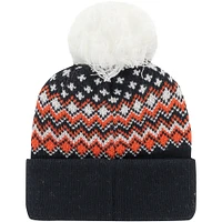 Bonnet en tricot à revers Elsa '47 Navy Auburn Tigers pour femmes avec pompon