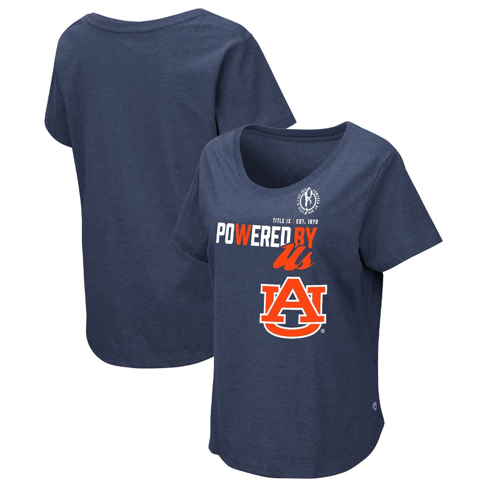 Women's Colosseum Heathered Navy Auburn Tigers PoWered By Title IX T-Shirt