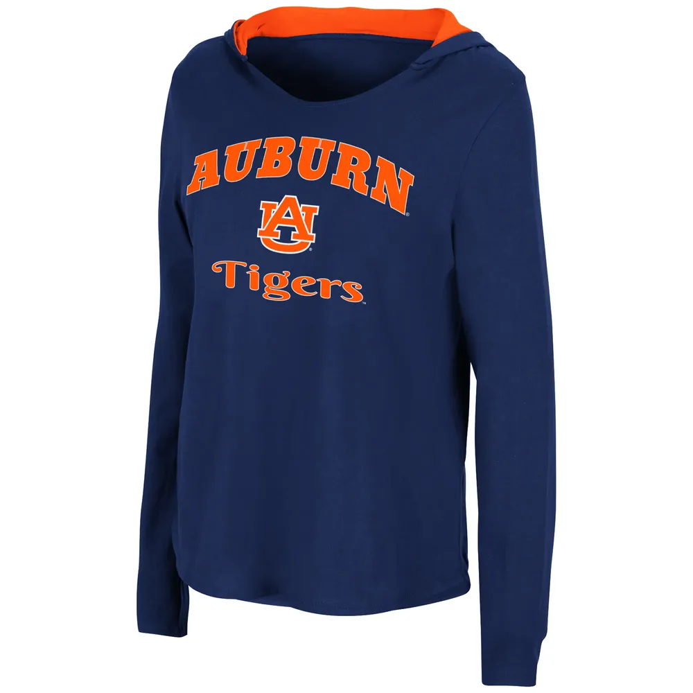 Colosseum Navy Auburn Tigers Catalina Sweat à capuche T-shirt manches longues pour femme