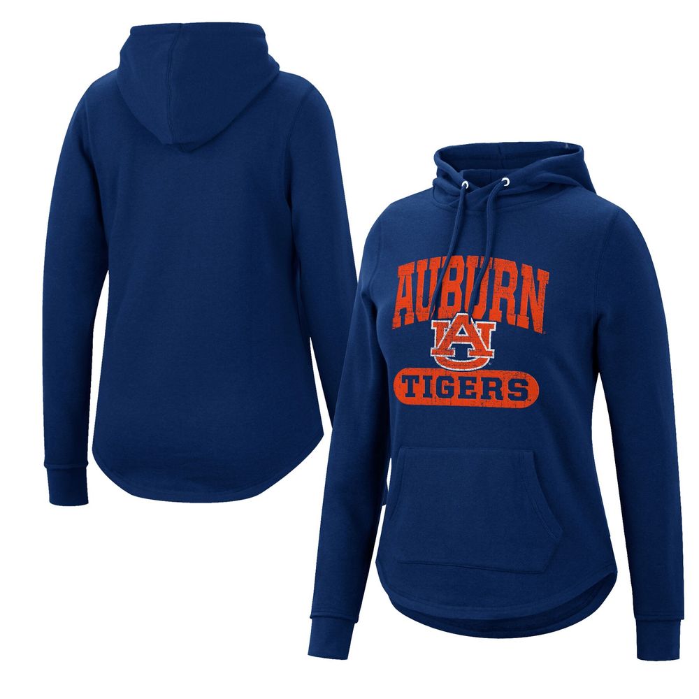 Women's Colosseum Navy Auburn Tigers Core Crossover Pullover Hoodie