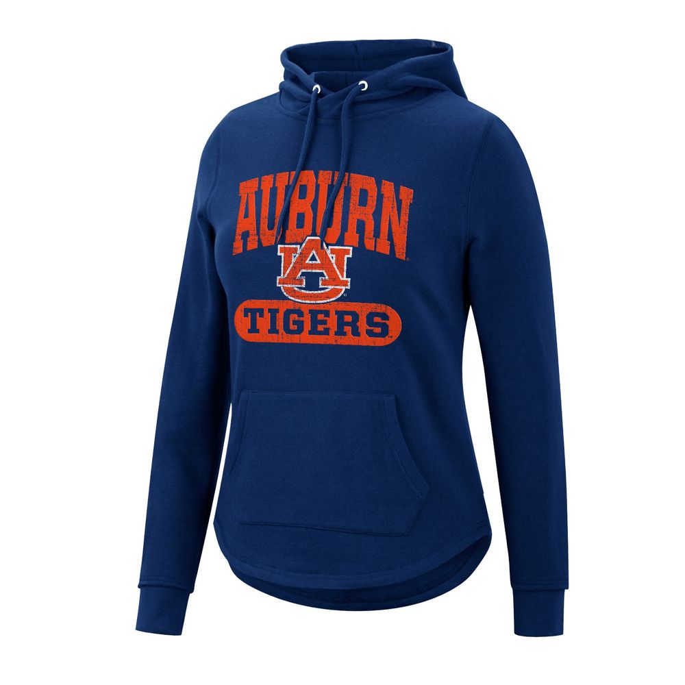 Women's Colosseum Navy Auburn Tigers Core Crossover Pullover Hoodie