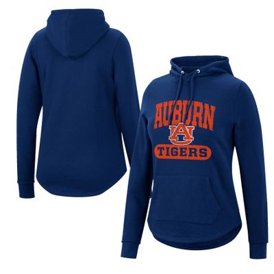 Women's Colosseum Navy Auburn Tigers Core Crossover Pullover Hoodie