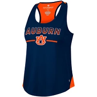 Women's Colosseum Navy Auburn Tigers Sachs 2-Hit Scoop Neck Racerback Tank Top