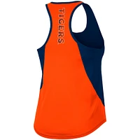 Women's Colosseum Navy Auburn Tigers Sachs 2-Hit Scoop Neck Racerback Tank Top
