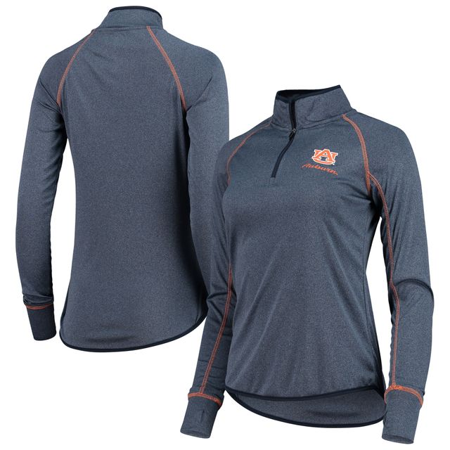 Colosseum Navy Auburn Tigers Stingray Raglan Quarter-Zip Top pour femme