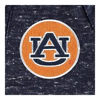 Women's Colosseum Navy Auburn Tigers The Devil Speckle Lace-Placket Raglan Pullover Hoodie