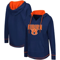 Women's Colosseum Navy Auburn Tigers Tunic Pullover Hoodie