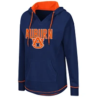 Chandail à capuchon tunique Colosseum Navy Auburn Tigers pour femmes