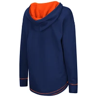 Chandail à capuchon tunique Colosseum Navy Auburn Tigers pour femmes