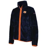 Women's Columbia Navy Auburn Tigers Fireside II Sherpa Full-Zip Jacket