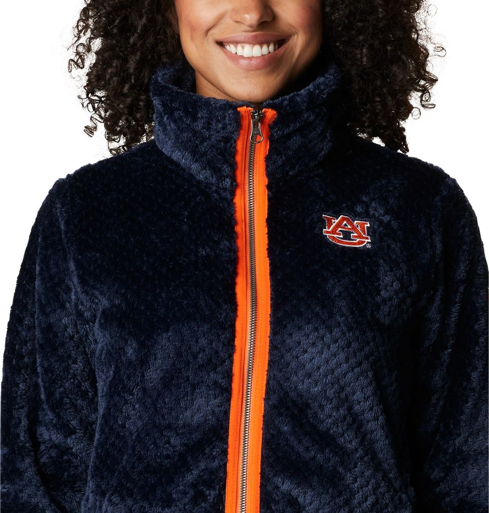 Women's Columbia Navy Auburn Tigers Fireside II Sherpa Full-Zip Jacket