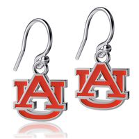 Women's Dayna Designs Auburn Tigers Silver Enamel Dangle Earrings