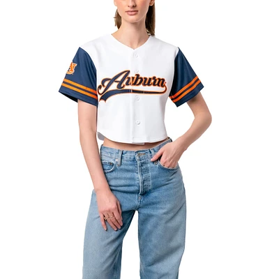 T-shirt court en jersey de baseball des Tigres d'Auburn établis et Co. pour femmes