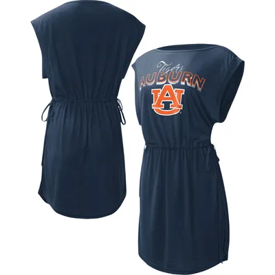 Auburn Tigers G-III 4Her by Carl Banks Women's GOAT Swimsuit Cover-Up Dress - Navy