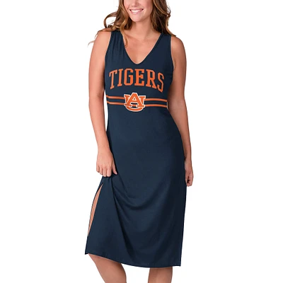 Robe longue à encolure en V pour femme G-III 4Her by Carl Banks Navy Auburn Tigers Training