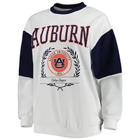 Women's Gameday Couture White Auburn Tigers It's A Vibe Dolman Pullover Sweatshirt