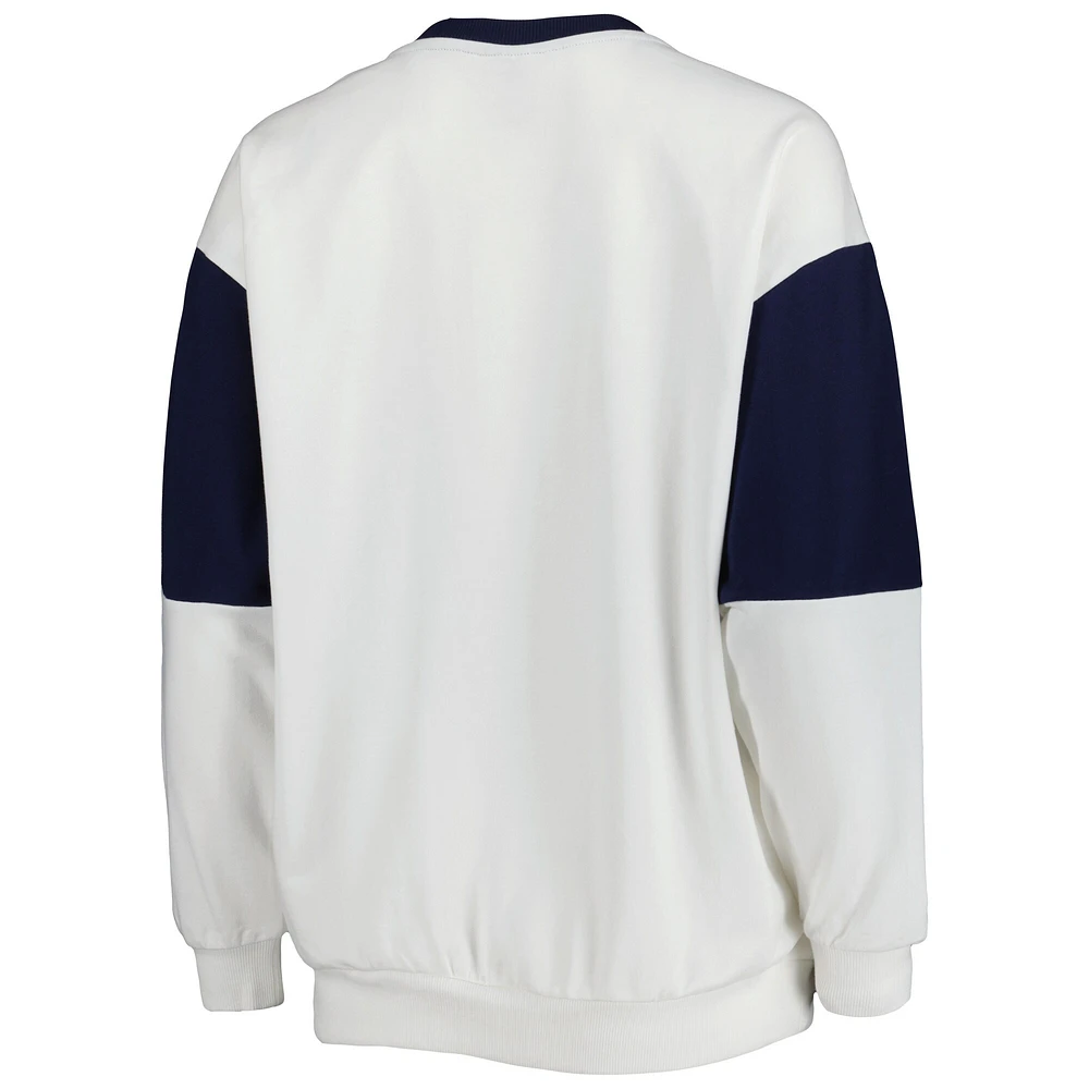 Women's Gameday Couture White Auburn Tigers It's A Vibe Dolman Pullover Sweatshirt