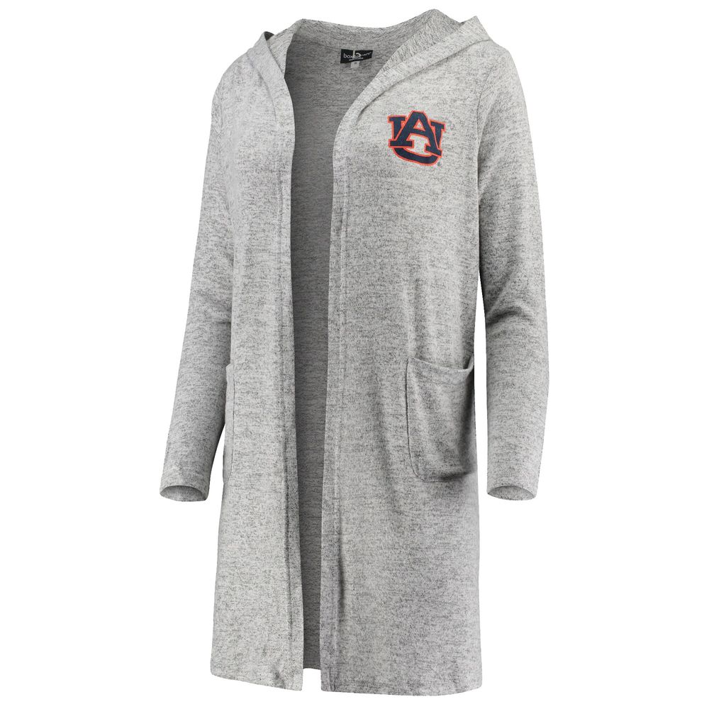 Women's Heathered Gray Auburn Tigers Cuddle Soft Duster Cardigan