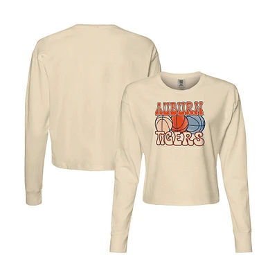 T-shirt court à manches longues pour femmes, couleurs confortables Auburn Tigers, basket-ball