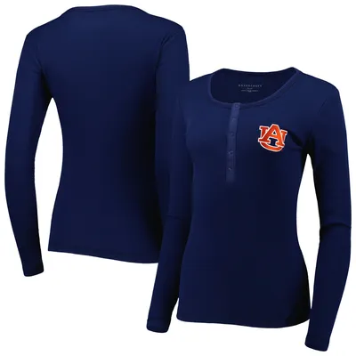 Auburn Tigers Women's Harper Henley Long Sleeve T-Shirt - Navy