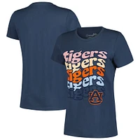 Women's Navy Auburn Tigers Repeat Slogan Boyfriend T-Shirt