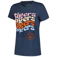 Women's Navy Auburn Tigers Repeat Slogan Boyfriend T-Shirt