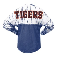 T-shirt Femme Bleu Marine Auburn Tigers Tie-Dye En Jersey À Manches Longues