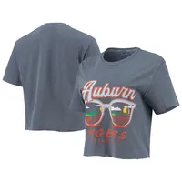 Auburn Tigers Women's Vacation View Sunglasses Crop Top - Navy