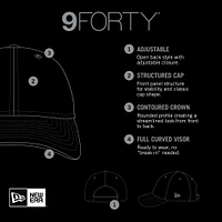 Women's New Era Navy Auburn Tigers 9FORTY Logo Spark Trucker Snapback Hat