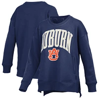 Women's Pressbox Navy Auburn Tigers Pocketed Arch Pullover Sweatshirt