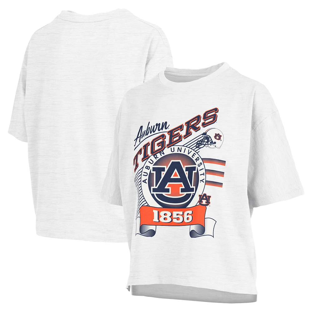 T-shirt Pressbox blanc Auburn Tigers Rock & Roll Slub pour femmes