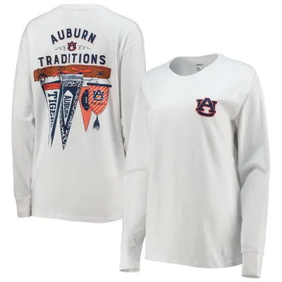 Lids Georgia Bulldogs Pressbox Women's Traditions Pennant Long Sleeve T- Shirt - White