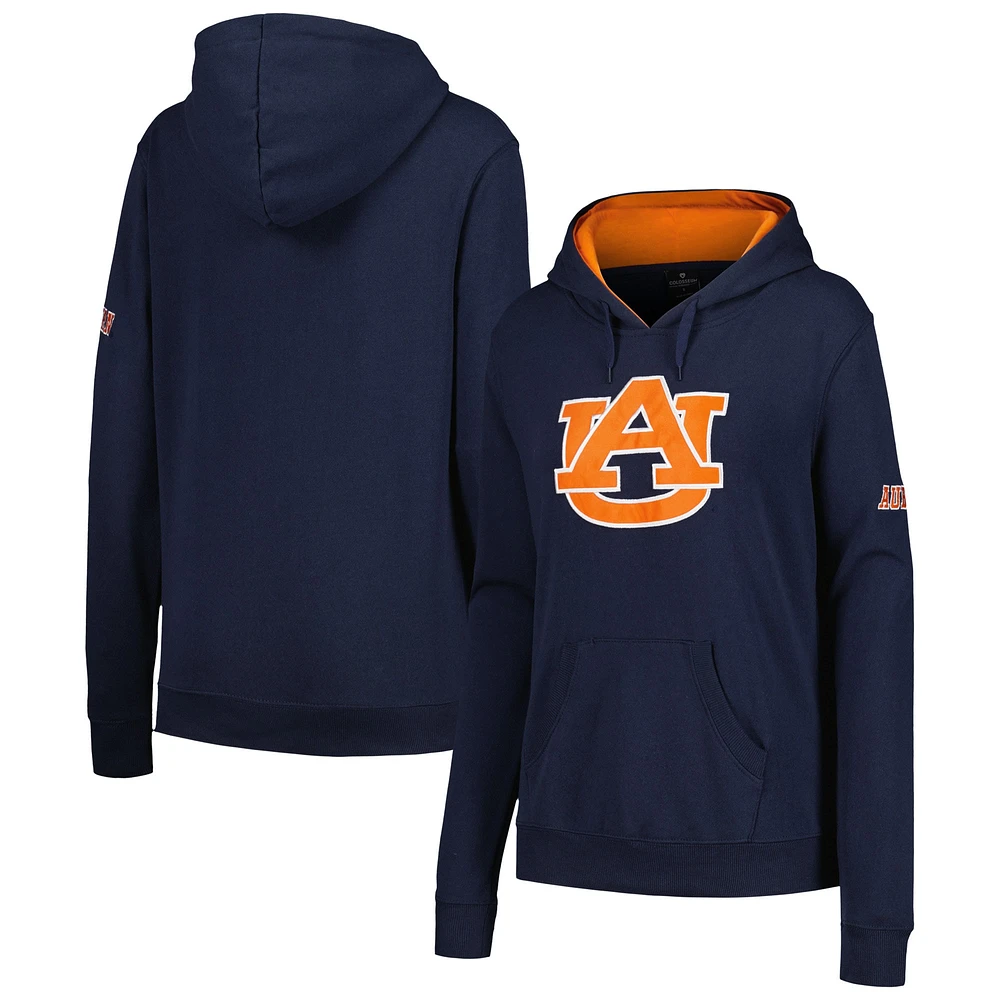 Women's Stadium Athletic Navy Auburn Tigers Big Logo Pullover Hoodie