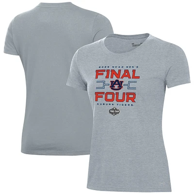 Women's Under Armour  Gray Auburn Tigers 2025 NCAA Men's Basketball Tournament March Madness Final Four Locker Room T-Shirt