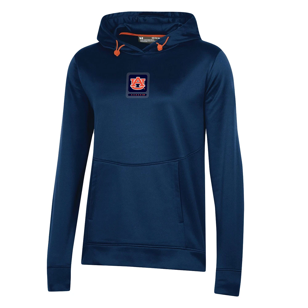 Sweat à capuche Under Armour Auburn Tigers 2023 Sideline Performance pour femme, bleu marine