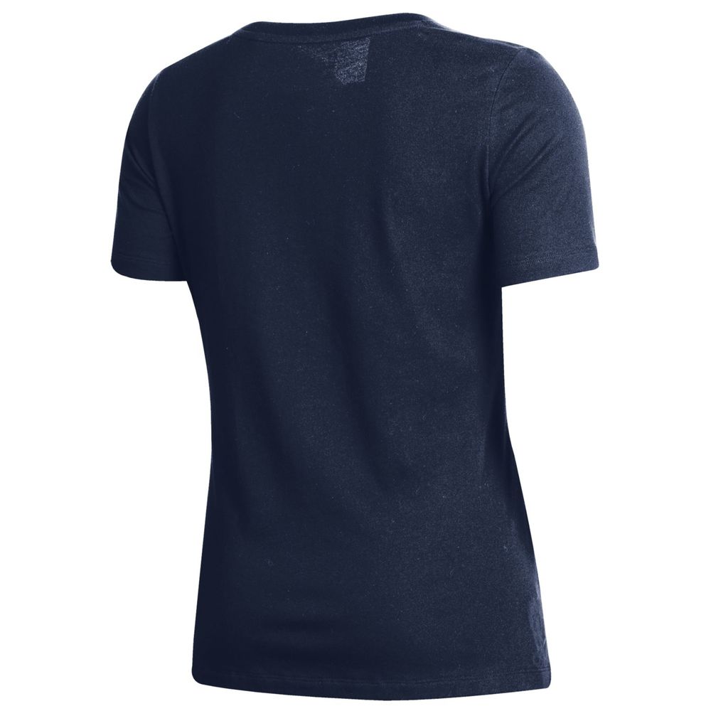 Women's Under Armour Navy Auburn Tigers Logo Performance V-Neck T-Shirt