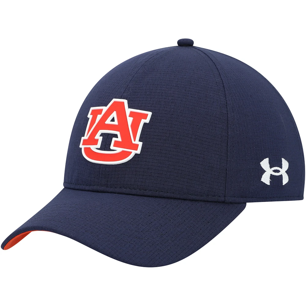 Under Armour Tigers Sideline Airvent Performance Casquette ajustable pour femme Bleu marine Auburn Tigers