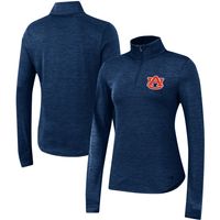 Women's Under Armour Navy Auburn Tigers Vent Space-Dye Performance Quarter-Zip Jacket