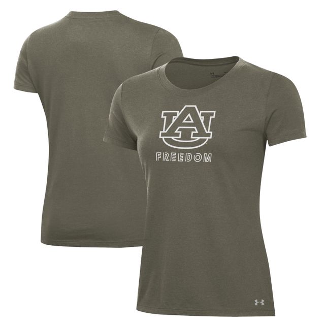 Under Armour - T-shirt Freedom Performance olive Auburn Tigers pour femme