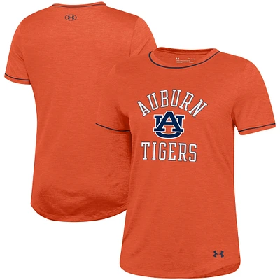 Under Armour Tigers Gameday Tech Twist Performance T-shirt pour femme Orange Auburn