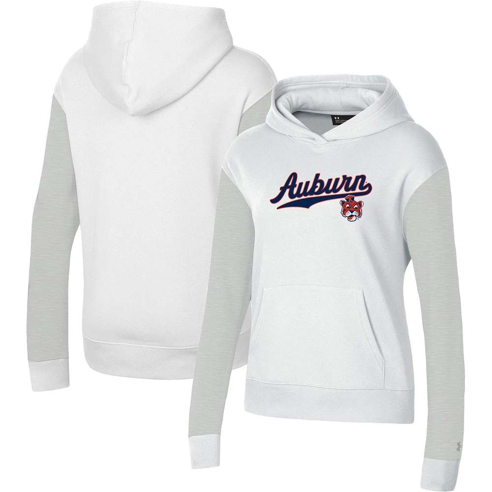 Sweat à capuche Under Armour White Auburn Tigers All Day pour femme