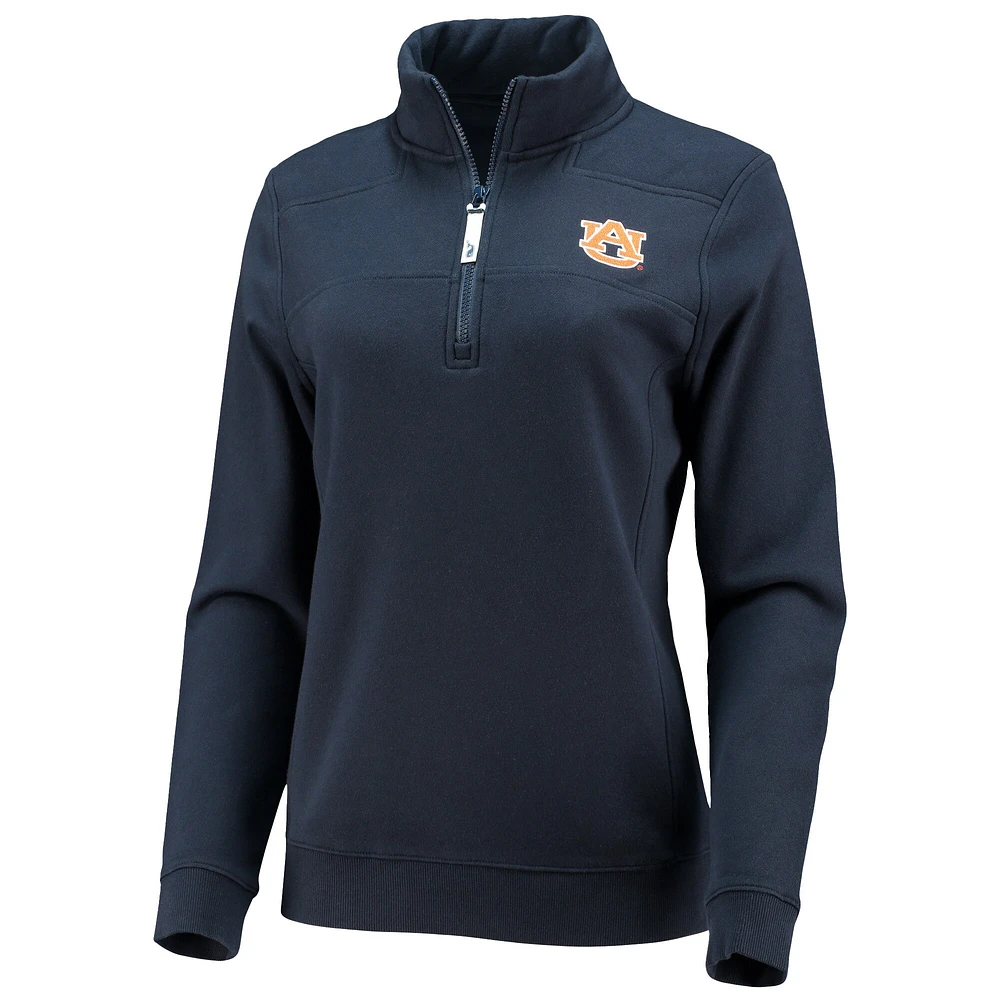 Women's Vineyard Vines Navy Auburn Tigers Shep Shirt 2.0 Quarter-Zip Jacket