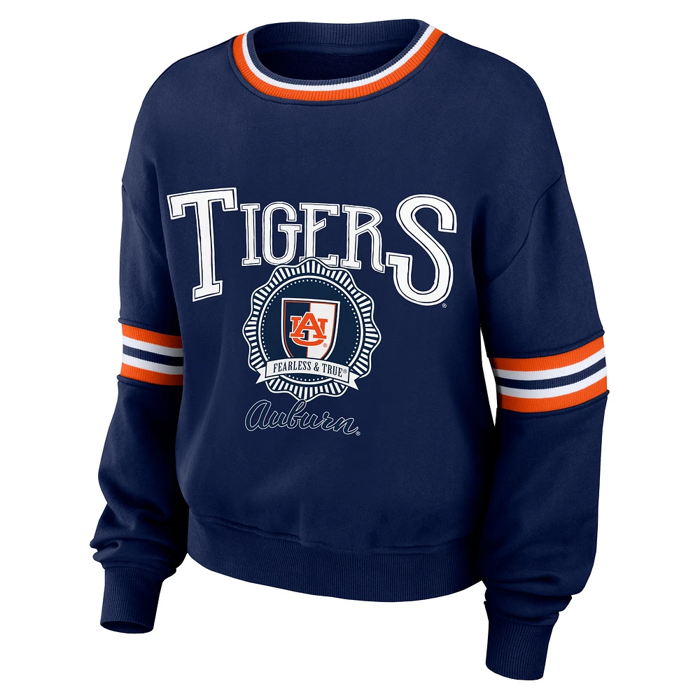 Sweat-shirt à enfiler vintage WEAR by Erin Andrews bleu marine Auburn Tigers pour femme