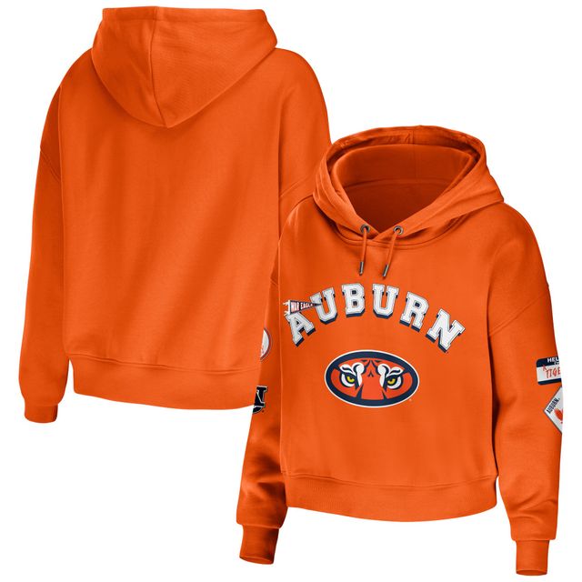 Sweat à capuche WEAR by Erin Andrews Orange Auburn Tigers Mixed Media pour femme