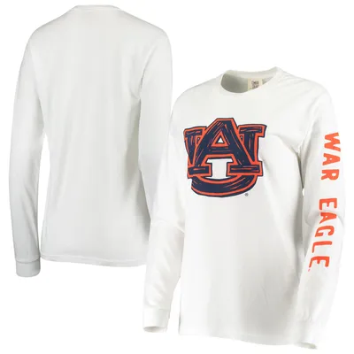 Auburn Tigers Women's Drawn Logo Oversized Long Sleeve T-Shirt - White