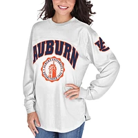 T-shirt à manches longues blanc Auburn Tigers Edith pour femme