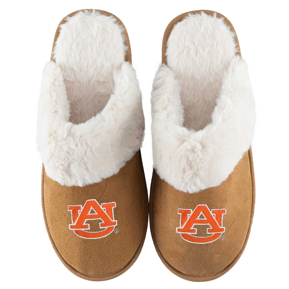 Chaussons en fausse fourrure ZooZatz Auburn Tigers pour femmes