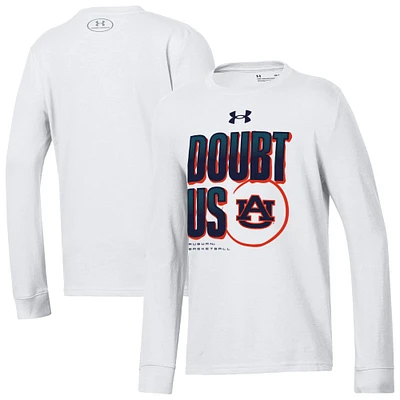 Youth Under Armour  White Auburn Tigers March Madness Unity Long Sleeve T-Shirt