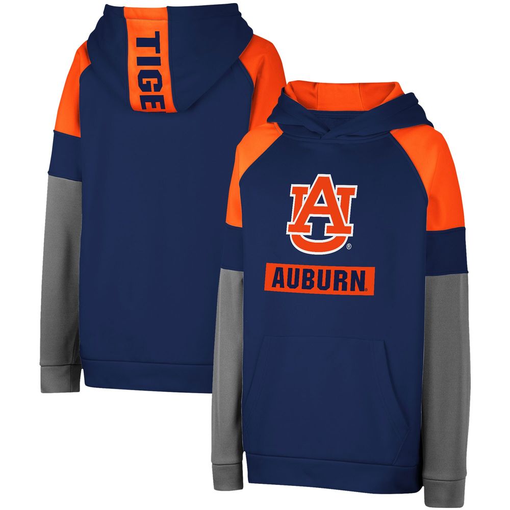 Colosseum Youth Colosseum Navy Auburn Tigers Colorblocked Raglan Pullover  Hoodie | Coquitlam Centre