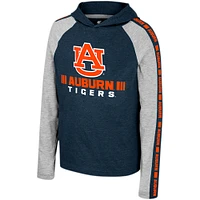 T-shirt à capuche manches longues Colosseum Navy Auburn Tigers Ned Raglan pour jeunes